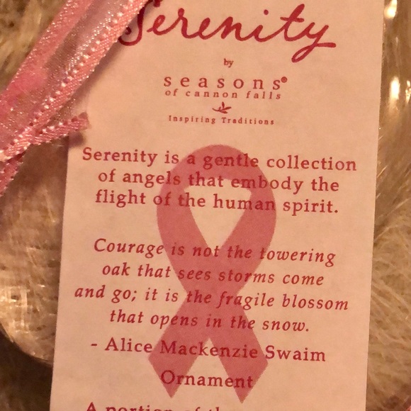 NWT Serenity Courage Breast Cancer Ornament - Picture 3 of 6